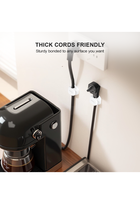 6 Pack Magnetic Cable Clip Organizer Cord Holder, Picozon Adhesive Cable Management, Wire Cable Holder Keeper Organizer