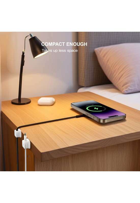6 Pack Magnetic Cable Clip Organizer Cord Holder, Picozon Adhesive Cable Management, Wire Cable Holder Keeper Organizer