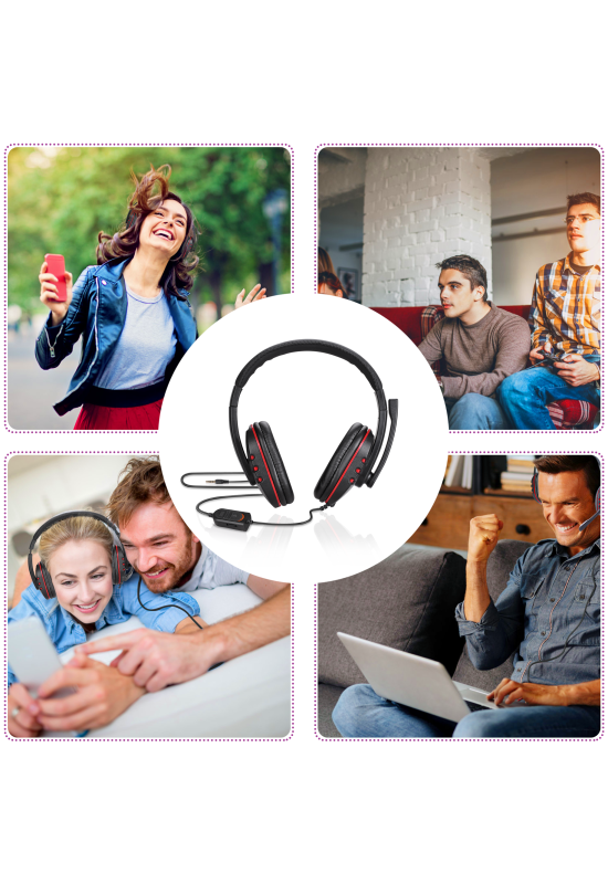 Picozon 3.5mm Gaming Headset Headphone with Microphone for PS4, PS5, Playstation Vita, Mac, Laptop, Tablet, Computer etc