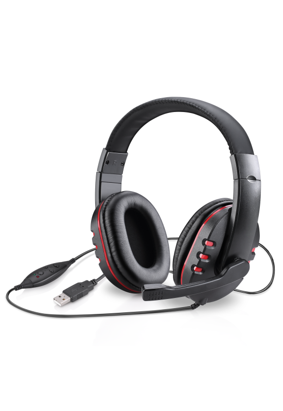 Picozon USB Gaming Headset Headphone with Microphone for PS4, PS5, Playstation Vita, Mac, Laptop, Tablet, Computer etc