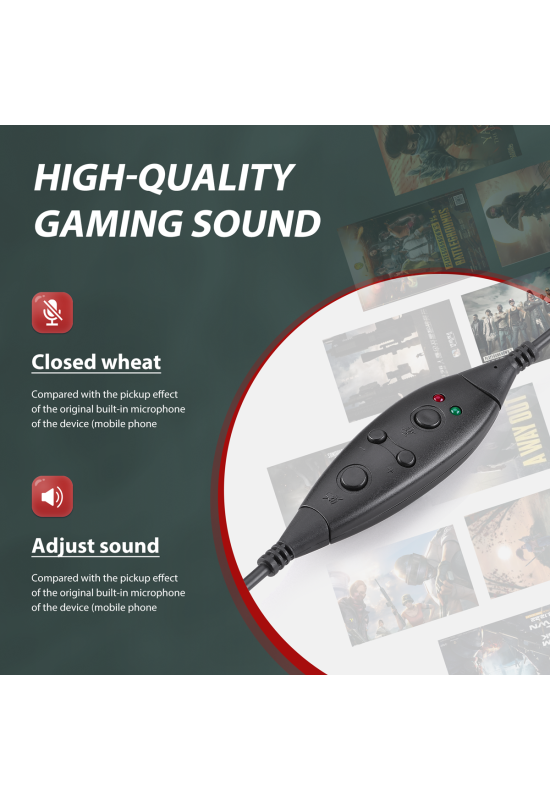 Picozon USB Gaming Headset Headphone with Microphone for PS4, PS5, Playstation Vita, Mac, Laptop, Tablet, Computer etc