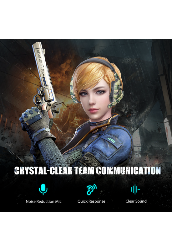 Picozon 3.5mm Gaming Headset Headphone with Microphone for PS4, PS5, Playstation Vita, Mac, Laptop, Tablet, Computer etc - Camouflage