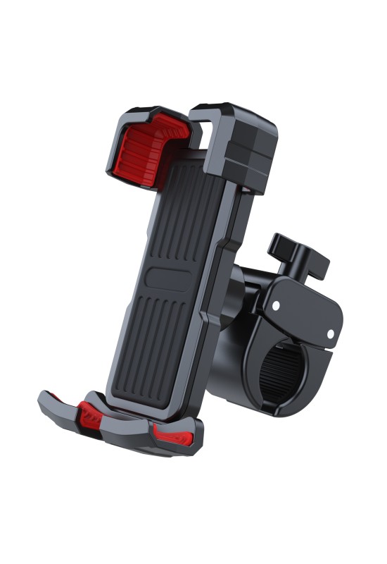 Picozon Motorcycle Phone Holder, Bicycle Motobike Handlebars Clamp Mount for All Smartphones - Red